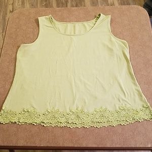 Coldwater Creek Light Green Tank Top
